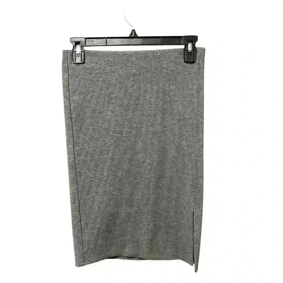 LOFT Grey Midi Skirt, Petite XXS - Picture 1 of 4